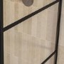 800mm Black Grid Frame Shower Screen for Wet Room & Walk In Shower - Nova