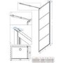 900mm Black Grid Shower Screen for Wet Room & Walk In Shower - Nova