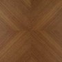 Wide Walnut Mid-Century 6 Drawer Chest of Drawers with Parquet Finish - Nikita