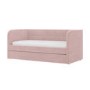 GRADE A1 - Velvet Single Day Bed with Trundle in Pink - Newton