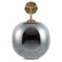 GRADE A1 - Box Opened Avellino Dark Grey Dimpled Smoked Glass Wall Light
