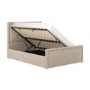 Beige Upholstered Double Side Lift Ottoman Bed - Joan