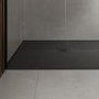 1000x900mm Rectangular Anti-Slip 27mm Slimline Black Stone Resin Shower Tray – Sileti