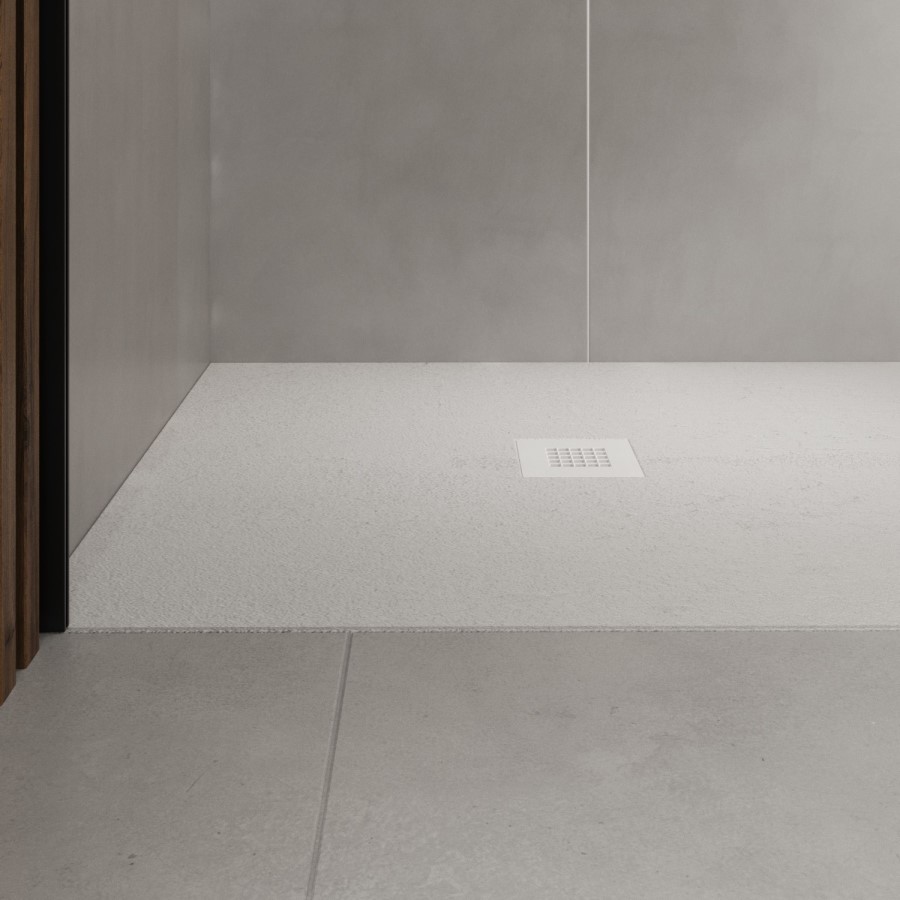 1200x800mm Slate Effect Rectangular Anti-Slip 27mm Slimline White Shower Tray – Sileti