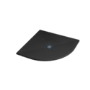 900x900mm Quadrant Anti-Slip 27mm Slimline Black Stone Resin Shower Tray – Sileti