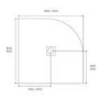900x900mm Quadrant Anti-Slip 27mm Slimline Black Stone Resin Shower Tray – Sileti