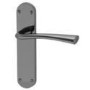 Internal Black Nickel Bathroom Lever Door Handle with Lock, Latch and Hinges Pack - 75mm Latch - Oder - XL Joinery