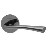 Internal Black Nickel Bathroom Lever Door Handle with Lock, Latch and Hinges Pack - 75mm Latch - Oder - XL Joinery