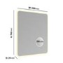 Rectangular Heated Bathroom Mirror with Lights & Magnifier 600 x 700mm – Odin