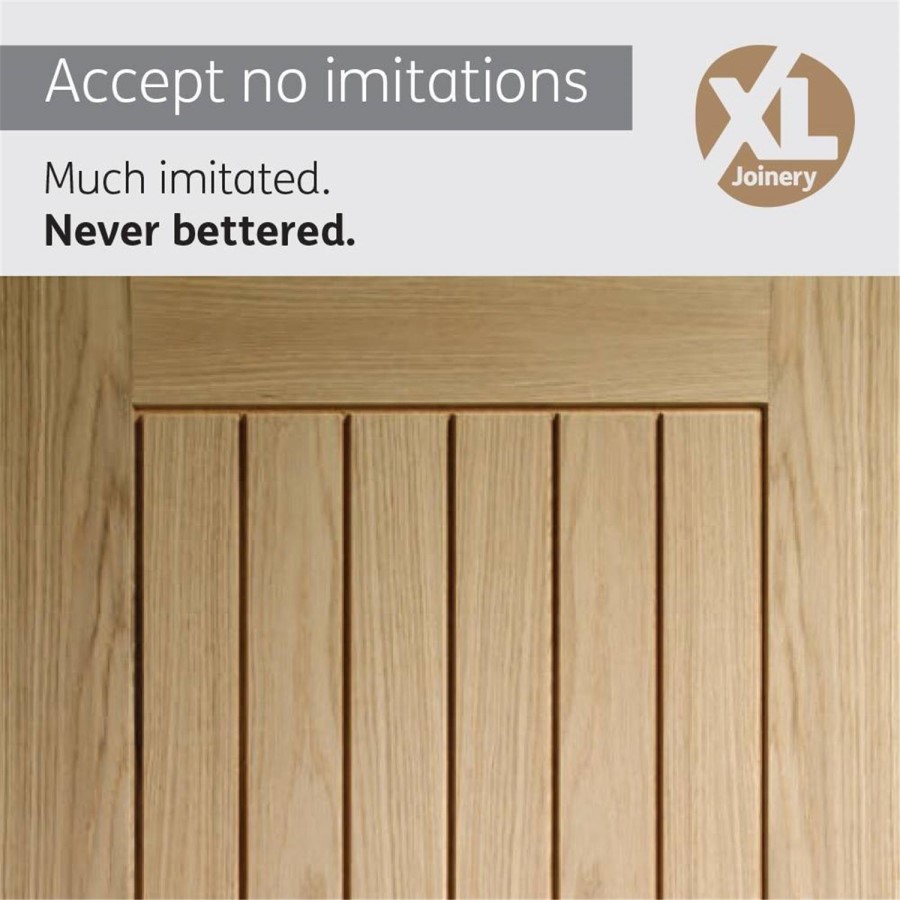 Internal Oak Cottage FD30 Fire Door - Unfinished - 1981 x 686 x 44mm - Suffolk - XL Joinery