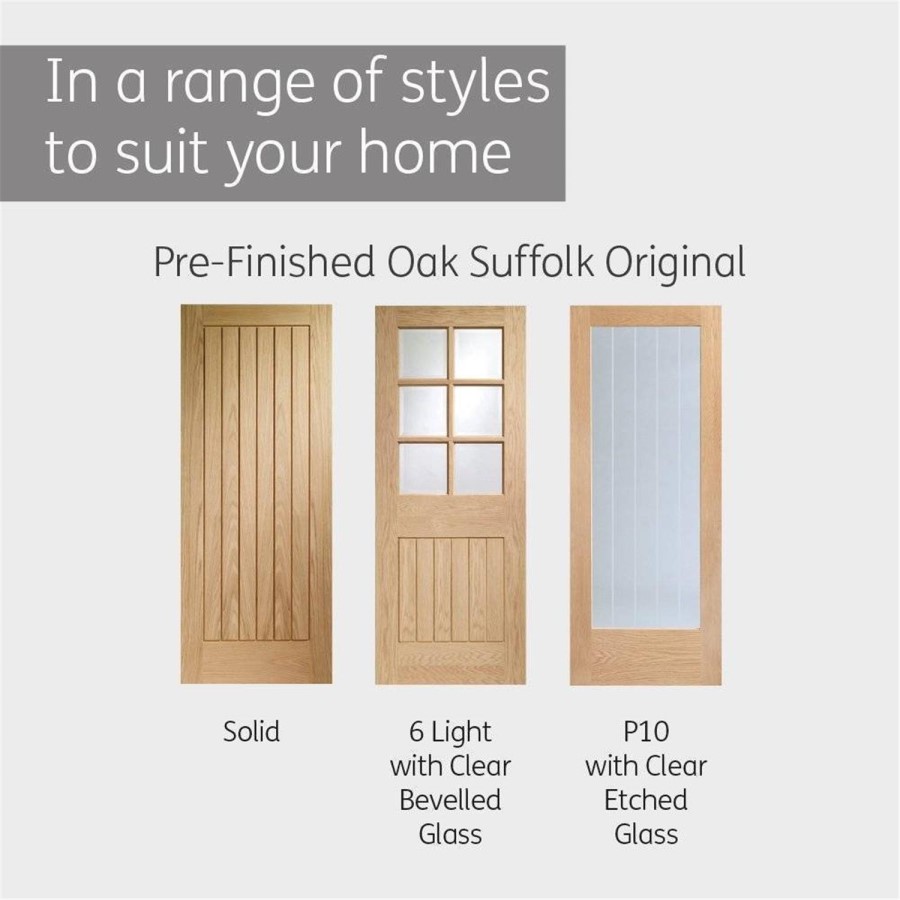Internal Oak Cottage Door - Pre-Finished - 1981 x 838 x 35mm - Suffolk Premium - XL Joinery