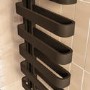Black Designer Curved Towel Radiator 850 x 500mm – Ordos