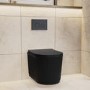 Matt Black Round Soft Close Toilet Seat with Quick Release - Oregon