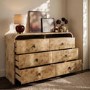 Light Burl Wood Effect 6 Drawer Chest of Drawers - Oriana