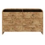 Light Burl Wood Effect 6 Drawer Chest of Drawers - Oriana