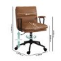 ALMOST PERFECT - Tan Faux Leather Swivel Office Chair - Otis