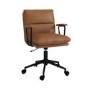 Tan Faux Leather Swivel Office Chair - Otis
