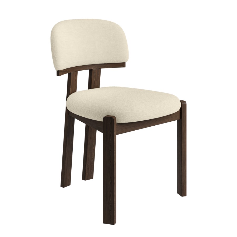 Round Walnut Drop Leaf Dining Table Set with 2 Cream Upholstered Chairs - Seats 2 - Carson