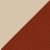 Burnt orange and Beige