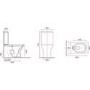 Close Coupled Rimless Closed Back Toilet with Soft Close Seat - Palma 