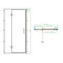 1000mm Brushed Brass Hinged Door Shower Enclosure 8mm Glass - Pavo