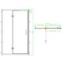 1200mm Black Hinged Door Shower Enclosure 8mm Glass - Pavo