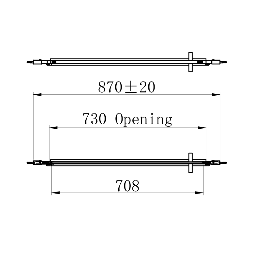 900mm Brushed Brass Hinged Door Shower Enclosure 8mm Glass - Pavo