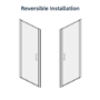 900mm Brushed Brass Hinged Door Shower Enclosure 8mm Glass - Pavo