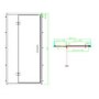 1000mm Black Hinged Door Shower Enclosure 8mm Glass - Pavo
