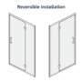 1200mm Black Hinged Door Shower Enclosure 8mm Glass - Pavo