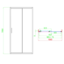 1000mm Brushed Brass Sliding Door Shower Enclosure 8mm Glass - Pavo