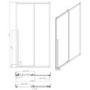 1200mm Black Sliding Door Shower Enclosure 8mm Glass with Extended Handle - Pavo