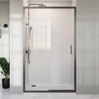1000mm Gunmetal Grey Grey Sliding Door Shower Enclosure 8mm Glass - Pavo