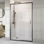 1200mm Gunmetal Grey Grey Sliding Door Shower Enclosure 8mm Glass - Pavo