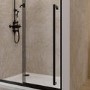 1200mm Black Sliding Door Shower Enclosure 8mm Glass with Extended Handle - Pavo