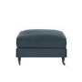 Large Blue Velvet Footstool - Payton