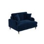 ALMOST PERFECT - Payton Dark Navy Velvet Loveseat