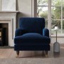 ALMOST PERFECT - Payton Dark Navy Velvet Armchair
