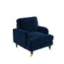 ALMOST PERFECT - Payton Dark Navy Velvet Armchair