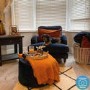 ONLY OPENED - Navy Blue Velvet Armchair - Payton