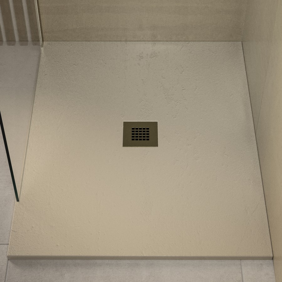 Brushed Brass Grill Waste Cover - Slate Shower Trays