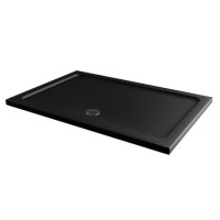 1200x800mm Rectangular 45mm Black Stone Resin Shower Tray – Pearl