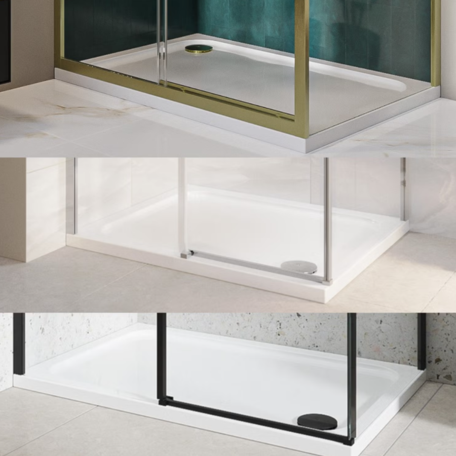 1200x800mm Rectangular 45mm White Stone Resin Shower Tray – Pearl