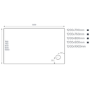 1400x700mm Rectangular 45mm White Stone Resin Shower Tray – Pearl