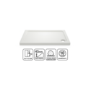1700x800mm Rectangular Anti-Slip 45mm White Stone Resin Shower Tray – Pearl