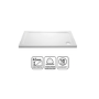 1700x800mm Rectangular 45mm White Stone Resin Shower Tray – Pearl