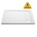 800x800mm Square Anti-Slip 45mm White Stone Resin Shower Tray – Pearl