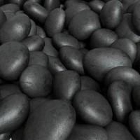 ONLY OPENED - Black Decorative Stone Pebbles for Amberglo Fire