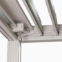3 x 3m Heavy Duty Aluminium Beige Louvred Pergola & 2 Textilene Side Panels