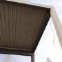3 x 3m Heavy Duty Aluminium Beige Louvred Pergola & 2 Textilene Side Panels